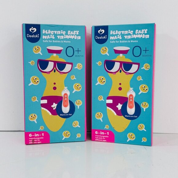 Deeloki Electric Baby Nail Trimmer 6-In-1 Set Safe For Babies & Moms 2-Pack - Picture 3 of 7